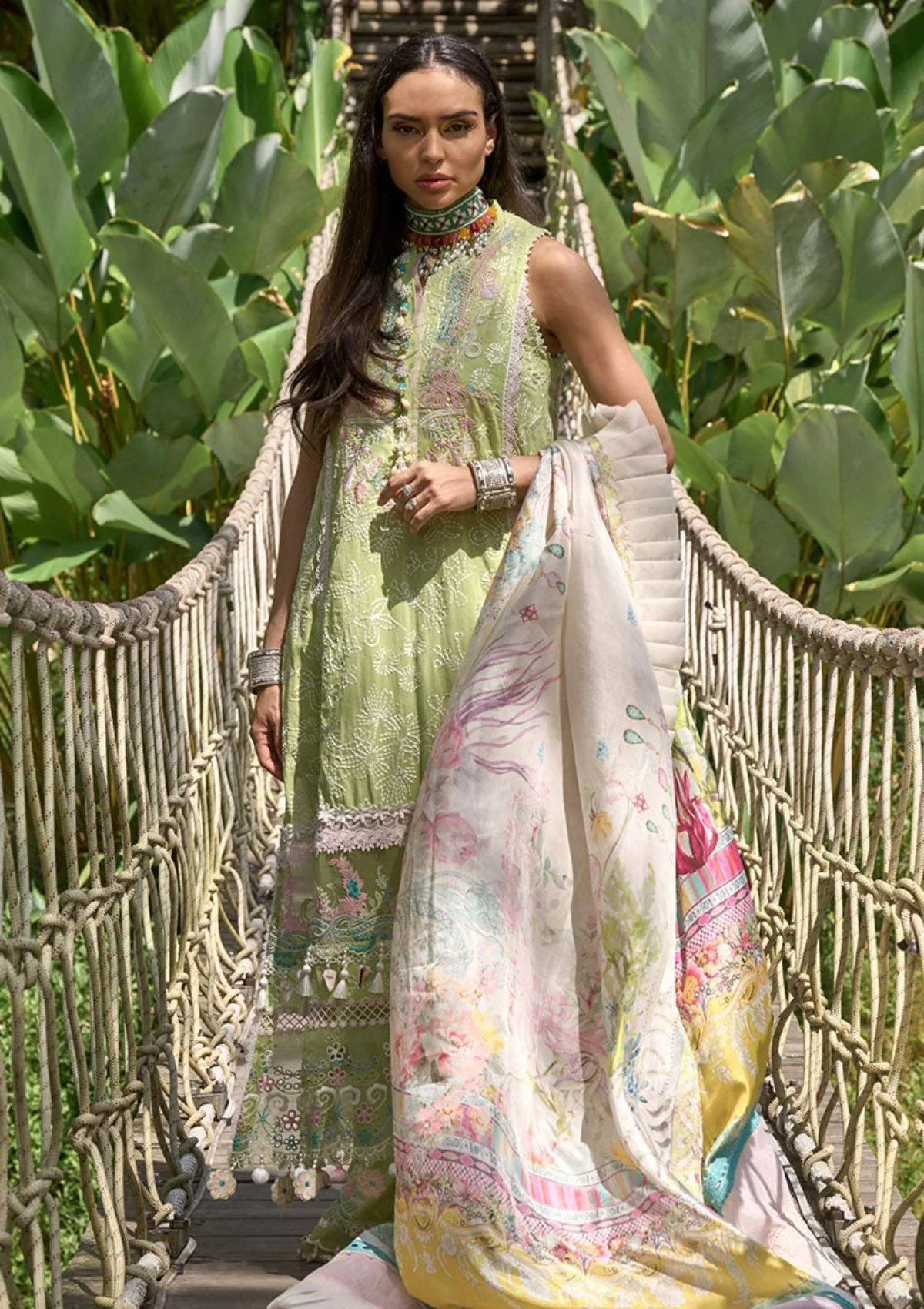 Lawn Collection - Ansab Jahangir - Zoha - Luxury 24 - AJ24#02 - LOTUS POD - Image 3