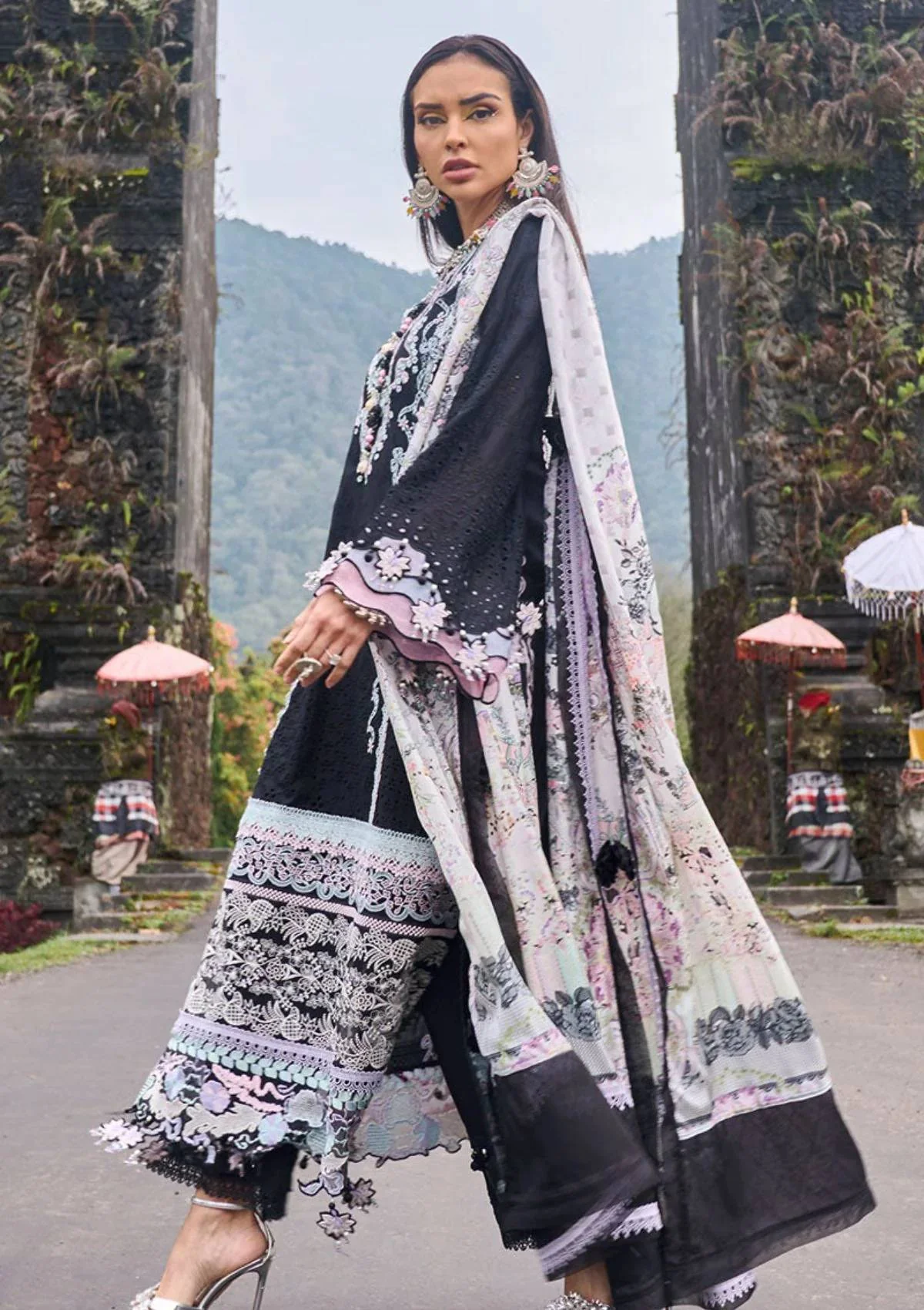 Lawn Collection - Ansab Jahangir - Zoha - Luxury 24 - AJ24#07 - GOMPHRENA - Image 4
