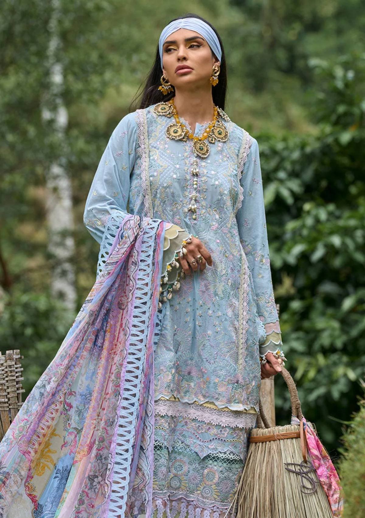 Lawn Collection - Ansab Jahangir - Zoha - Luxury 24 - AJ24#10 - HELICONIA - Image 3