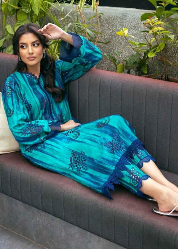 Ballerina By Nureh Embroidered Khaddar Suits Unstitched 2 Piece NU22BK NU2-64 - Winter Collection - Image 3