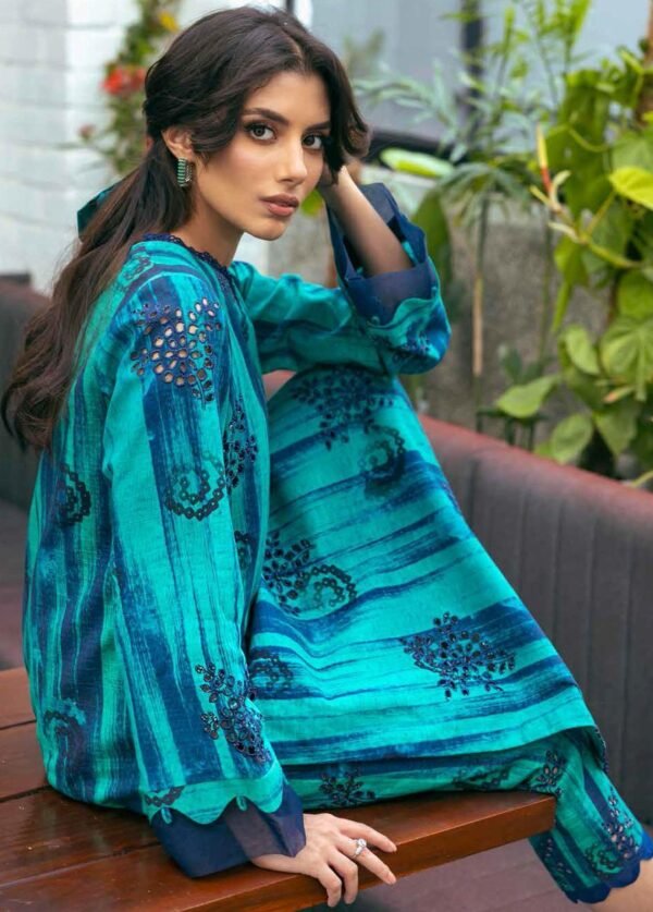 Ballerina By Nureh Embroidered Khaddar Suits Unstitched 2 Piece NU22BK NU2-64 - Winter Collection - Image 2