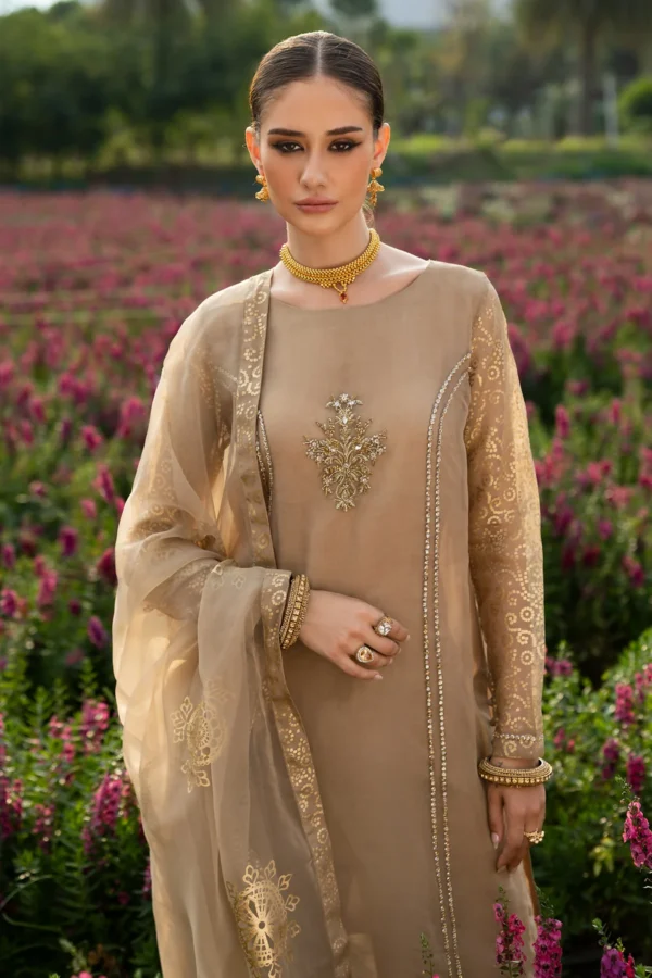 3-PC Embroidered Organza Suit CMA-5-062 - Image 9