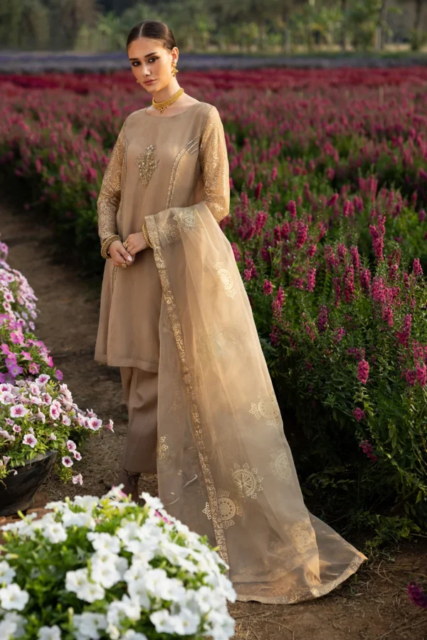 3-PC Embroidered Organza Suit CMA-5-062 - Image 8