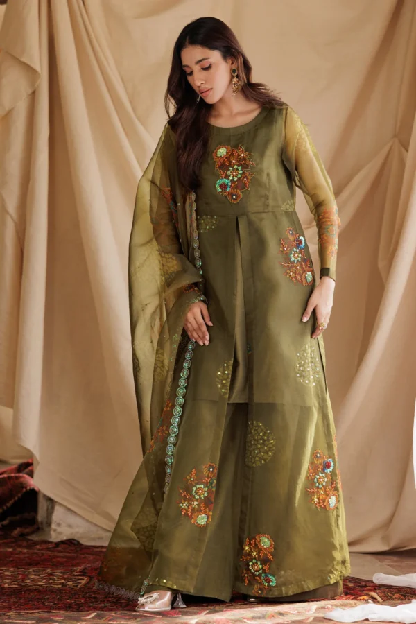 3-PC Embellished Organza Suit CMA-5-128 - Image 5