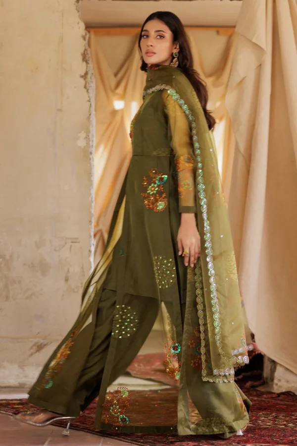 3-PC Embellished Organza Suit CMA-5-128 - Image 3