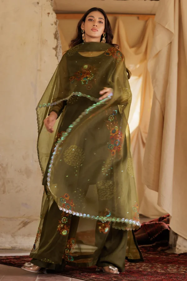 3-PC Embellished Organza Suit CMA-5-128 - Image 2