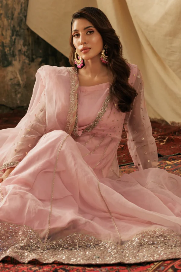 3-PC Embroidered Organza Suit CMA-5-063 - Image 5